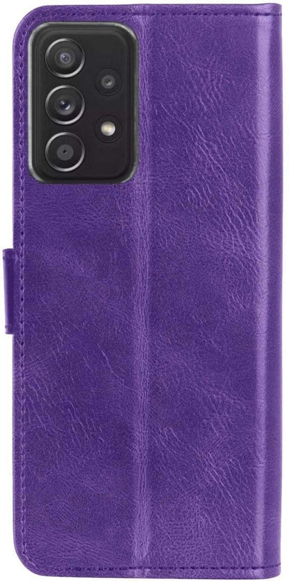 Samsung A72 5G Hoesje Bookcase Cover met Kaarthouder - Paars