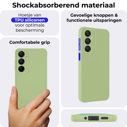 Samsung A16 Hoesje Siliconen Backcover Lichtgewicht - Groen