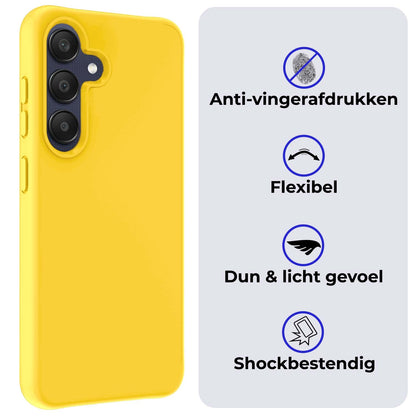 Samsung A25 Hoesje Siliconen - Geel