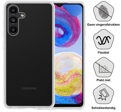 Samsung A04s Hoesje Siliconen Backcover Lichtgewicht - Transparant