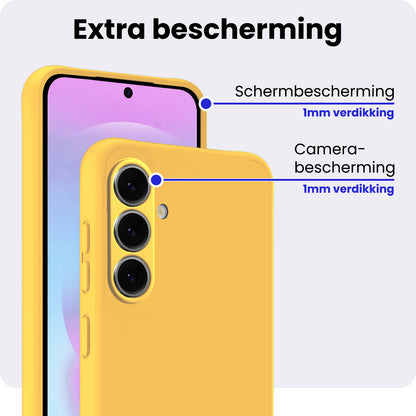 Samsung A37 Hoesje Siliconen Backcover Lichtgewicht - Geel