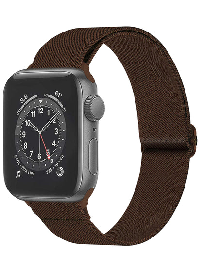 Horloge Bandje Geschikt Voor Apple Watch 1-8 / SE - 42/44/45 mm Bandje Stof - Bruin