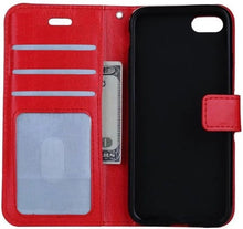 iPhone 7 Hoesje Bookcase Cover met Kaarthouder - Rood