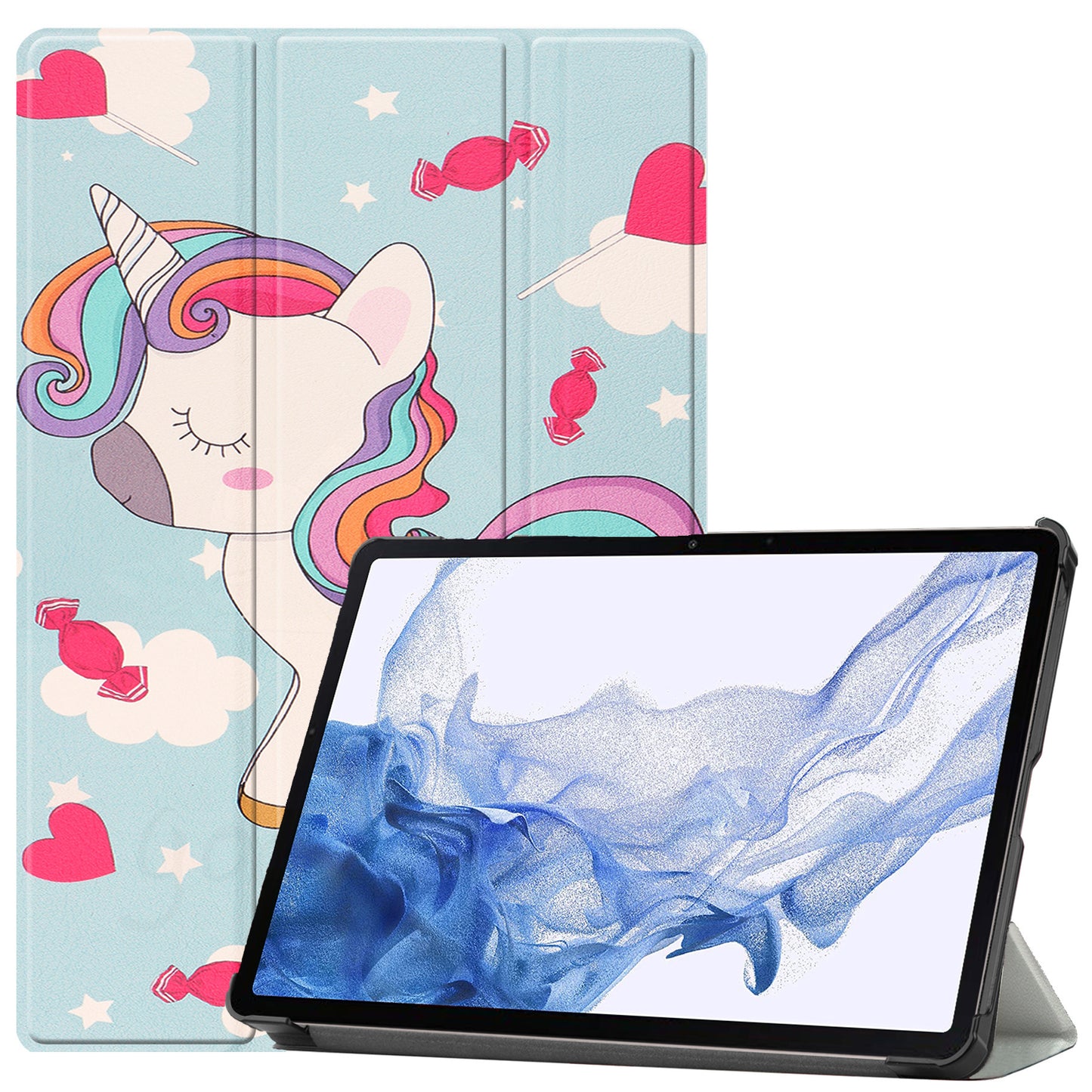 Samsung Galaxy Tab S8 Plus Hoesje Book Case - Eenhoorn