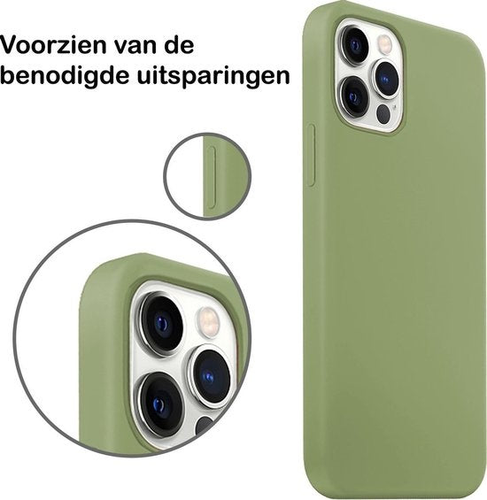 iPhone 12 Pro Max Hoesje Siliconen - Groen