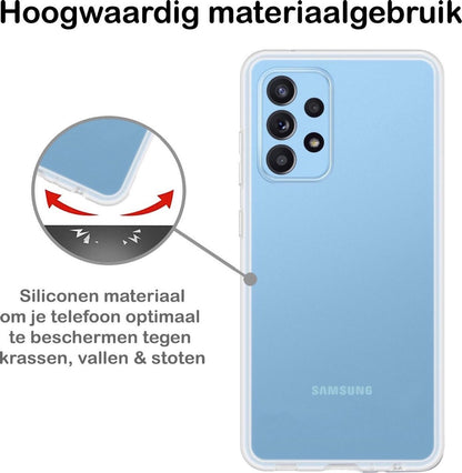 Samsung A52 Hoesje Siliconen Backcover Lichtgewicht - Transparant