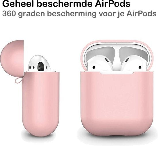 AirPods 1 Hoesje Ultra Dun Siliconen - Lichtroze