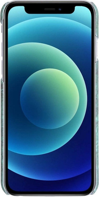 iPhone 12 Hoesje Marmer Hard Case Cover - Groen