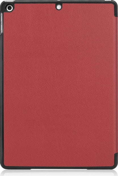 iPad 10.2 2020 Trifold Bookcase Hoes - Donkerrood