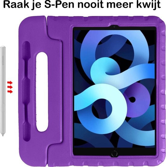 iPad Air 2020 Hoesje Kids Cover Bumper - Paars