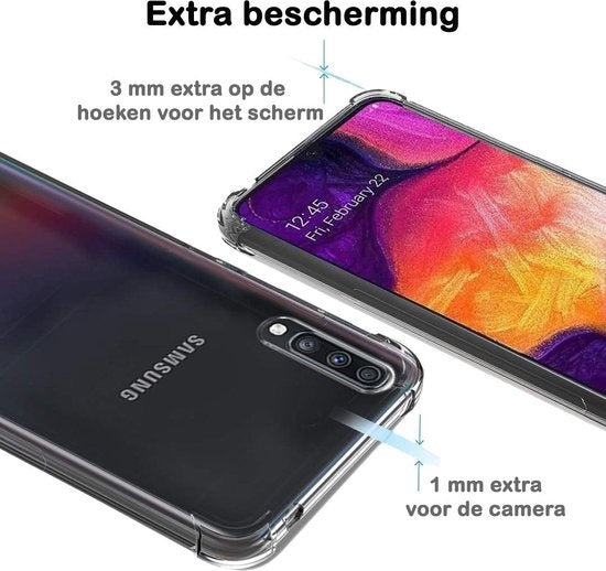 Samsung A70 Hoesje Shock Proof Siliconen - Transparant