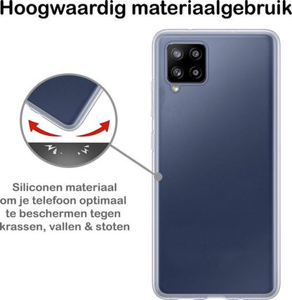 Samsung A12 Hoesje Siliconen - Transparant