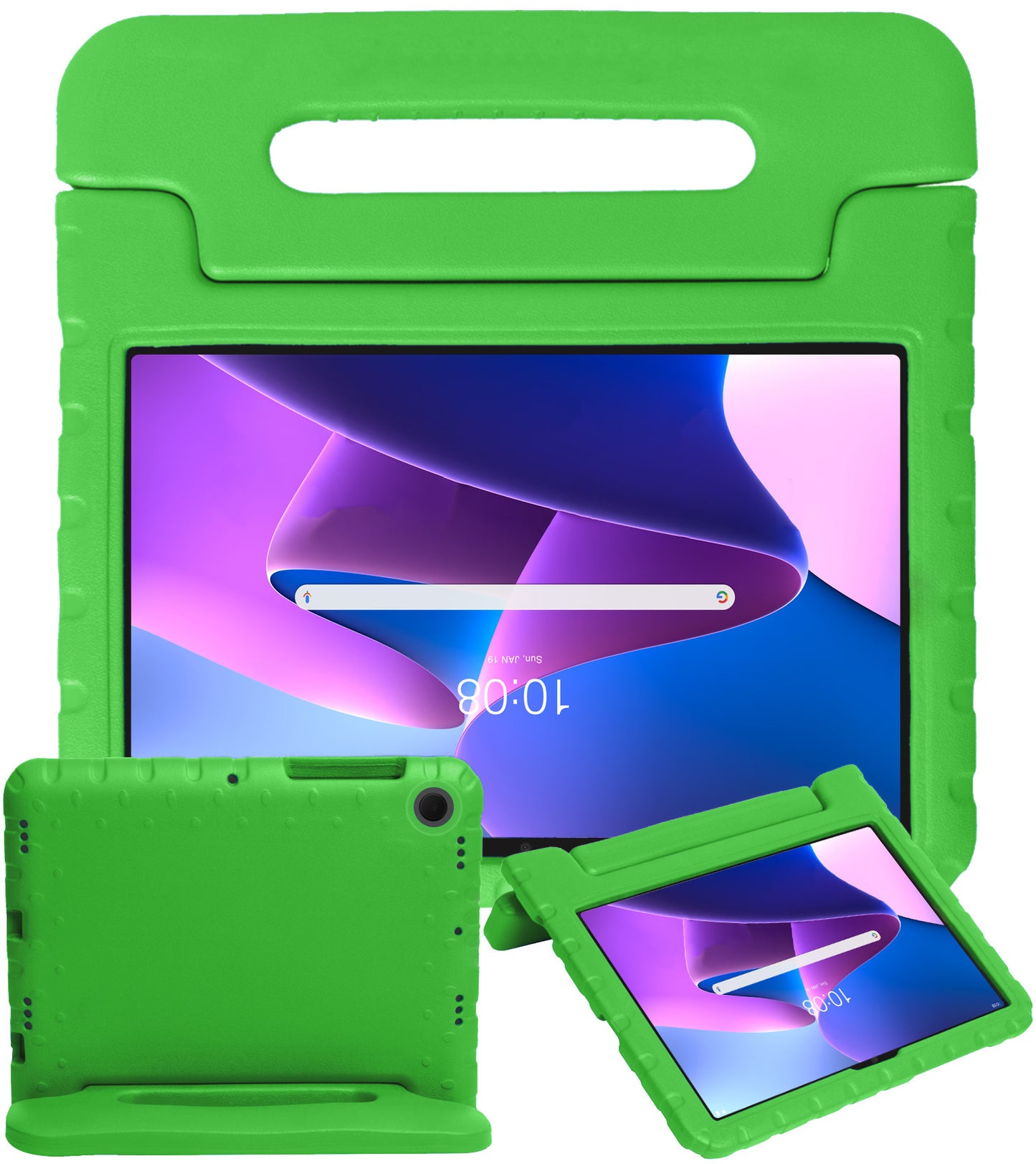 Lenovo Tab M10 Plus 3rd Gen Hoesje Kids Cover Bumper - Groen