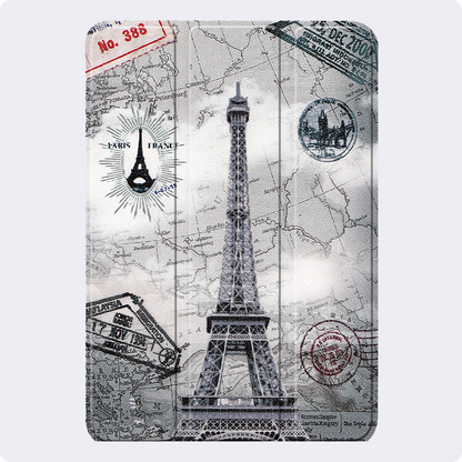 iPad Mini 7 Trifold Bookcase Hoes - Eiffeltoren