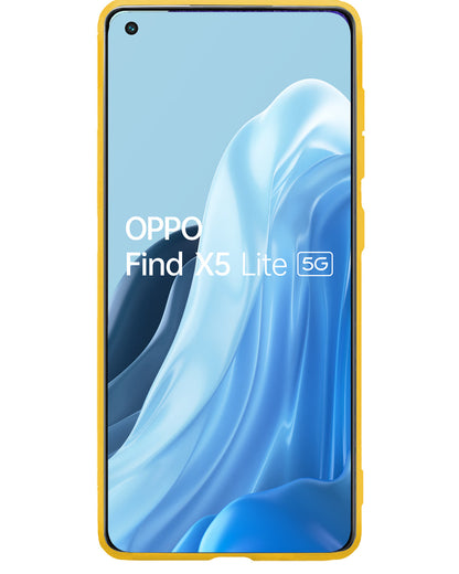 OPPO Find X5 Lite Hoesje Siliconen Backcover Lichtgewicht - Geel