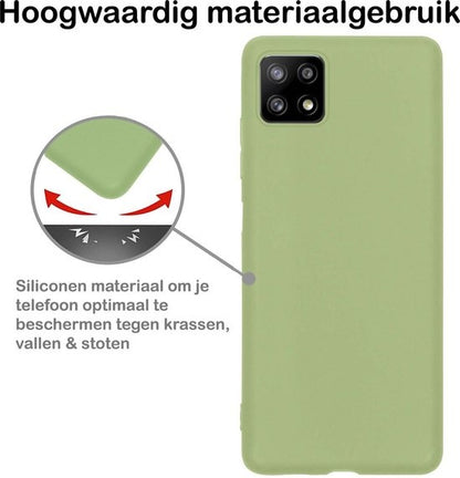 Samsung A22 5G Hoesje Siliconen Backcover Lichtgewicht - Groen