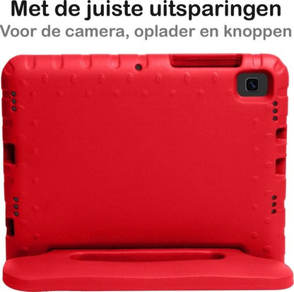 Samsung Galaxy Tab S6 Lite Hoesje Kids Cover Bumper - Rood