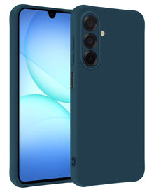 Samsung A17 Hoesje Siliconen Backcover Lichtgewicht - Donkerblauw