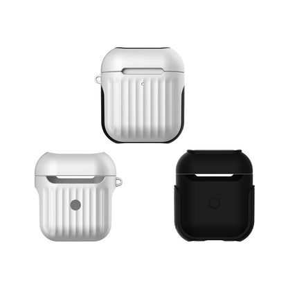 AirPods 2 Hoesje Hard Cover met Ribbels - Wit