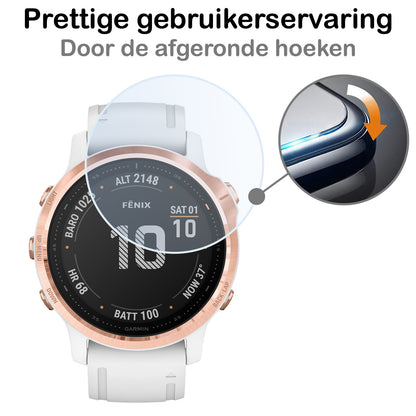 Garmin Fenix 6s Pro Screenprotector Tempered Glass