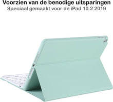 iPad 10.2 2019/2020 Toetsenbord Hoes met Uitneembaar toetsenbord - Mint Groen