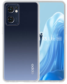 OPPO Find X5 Lite Hoesje Siliconen Backcover Lichtgewicht - Transparant