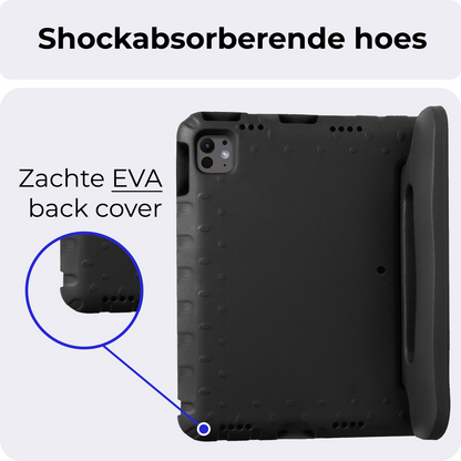 iPad Pro 2018/2020/2021/2022 (12,9 inch) Kinderhoes Shockabsorberend Foam - Zwart