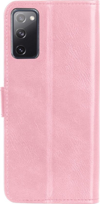 Samsung S20 FE Hoesje Bookcase Cover met Kaarthouder - Lichtroze