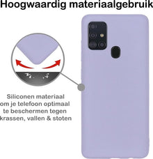 Samsung A21s Hoesje Siliconen Backcover Lichtgewicht - Lila