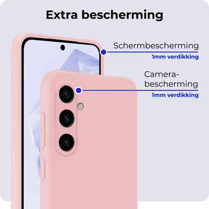 Samsung A35 Hoesje Siliconen Backcover Lichtgewicht - Lichtroze