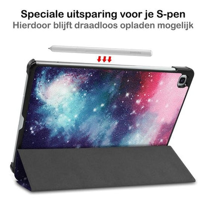 Samsung Galaxy Tab S6 Lite Trifold Bookcase Hoes - Galaxy