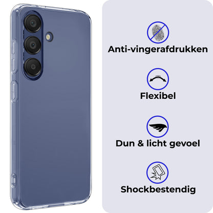 Samsung A15 Hoesje Siliconen Backcover Lichtgewicht - Transparant