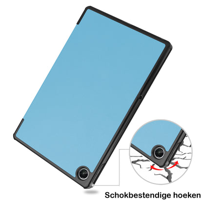 Lenovo Tab M10 Plus 3rd Gen Trifold Bookcase Hoes - Lichtblauw