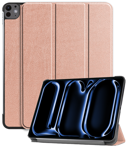 iPad Pro 2024 (11 inch) Trifold Bookcase Hoes - Rosé goud
