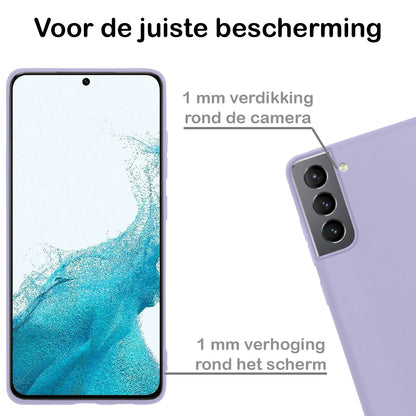 Samsung S22 Plus Hoesje Siliconen Backcover Lichtgewicht - Lila