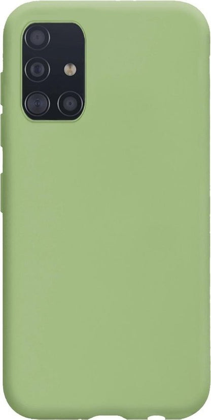 Samsung A71 Hoesje Siliconen Backcover Lichtgewicht - Groen