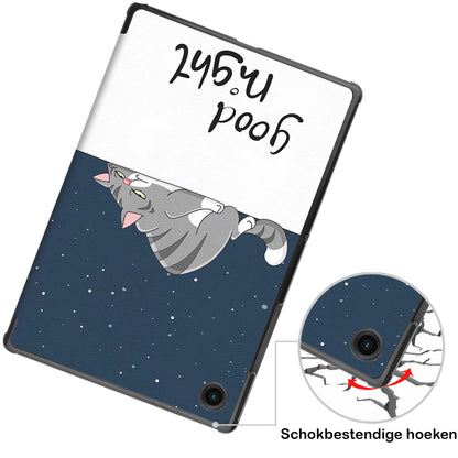Samsung Galaxy Tab A8 Trifold Bookcase Hoes - Kat