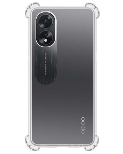 OPPO A18 Hoesje Shockproof Backcover Siliconen - Transparant