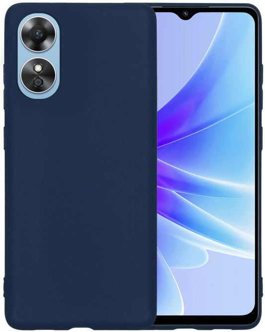 OPPO A17 Hoesje Siliconen - Donkerblauw