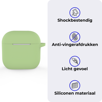AirPods 4 Hoesje Siliconen Krasbestendig - Groen