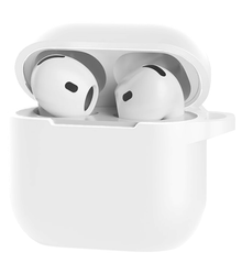 AirPods 4 Hoesje Siliconen Krasbestendig - Wit