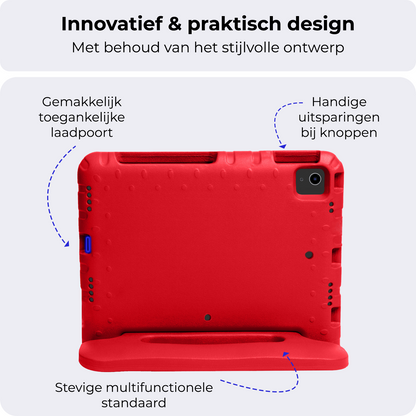 iPad Air 2024 (11 inch) Hoesje Kids Cover Bumper - Rood