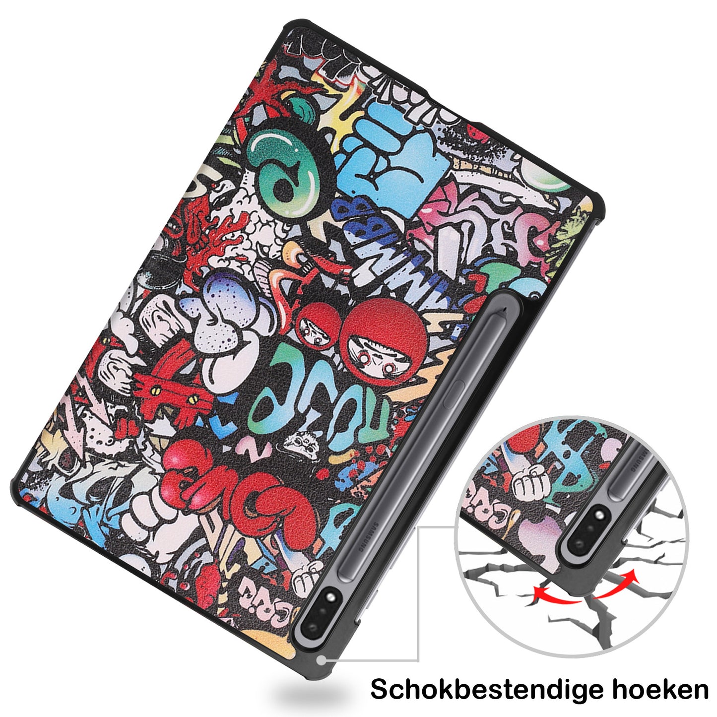 Samsung Galaxy Tab S8 Plus Hoesje Book Case - Graffity