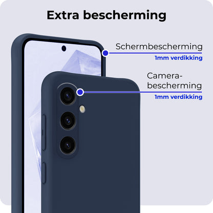 Samsung A35 Hoesje Siliconen Backcover Lichtgewicht - Donkerblauw