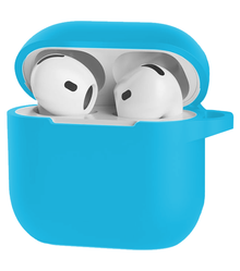 AirPods 4 Hoesje Siliconen Krasbestendig - Lichtblauw