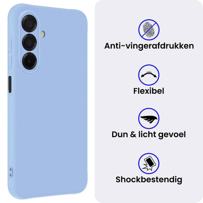 Samsung A17 Hoesje Siliconen Backcover Lichtgewicht - Lichtblauw