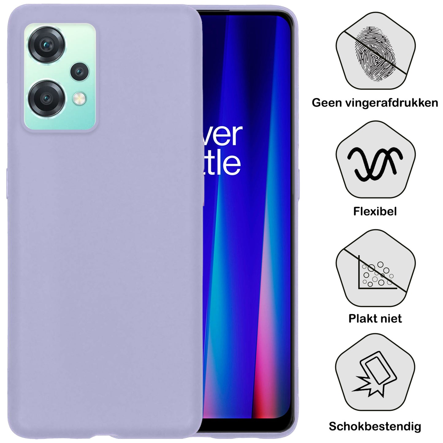 OnePlus Nord CE 2 Lite Hoesje Siliconen - Lila