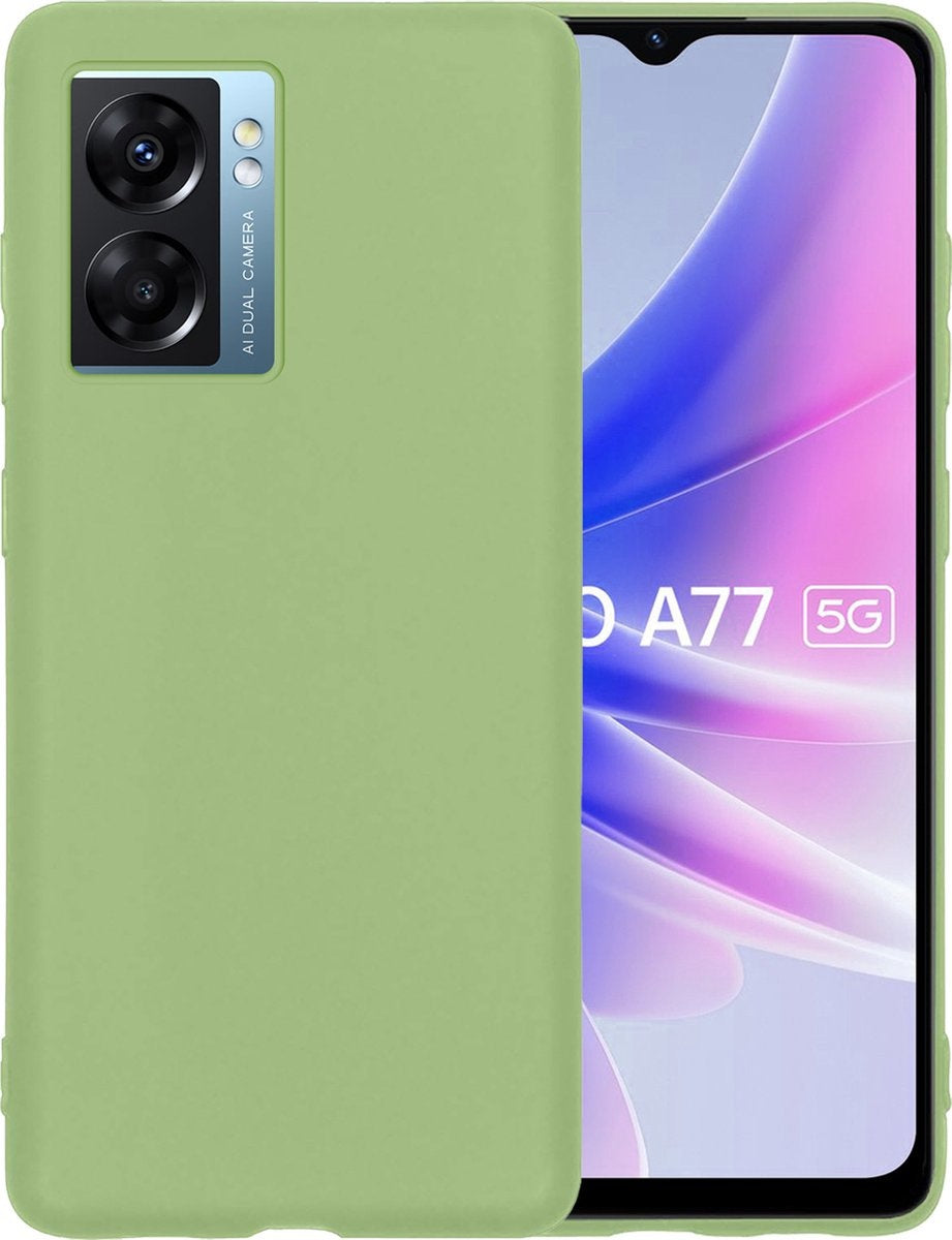 OPPO A77 Hoesje Siliconen - Groen