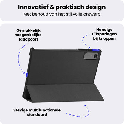 Lenovo Idea Tab Pro Gen 2 Trifold Bookcase Hoes - Zwart