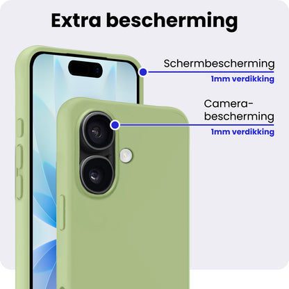 iPhone 17 Hoesje Siliconen Backcover Lichtgewicht - Groen